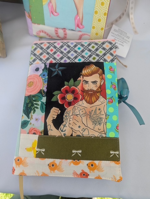 Patchwork quilted journal II handmade by Salty Bee Threads
